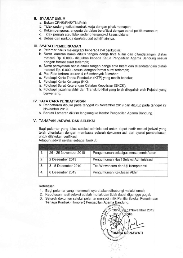 Pengumuman Rekrutmen 002