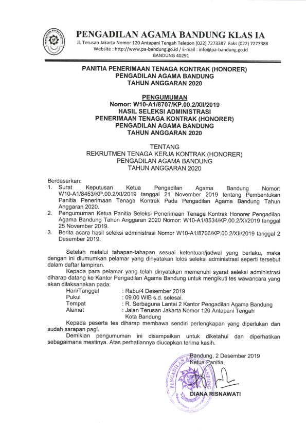 6 PENGUMUMAN SELEKSI ADMINISTRASI 001