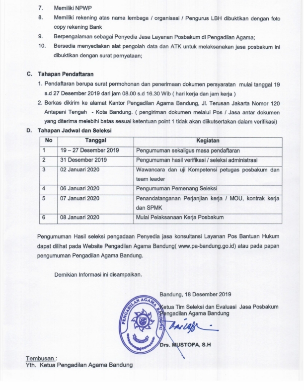 Pengumuman Lelang Posbakum 002