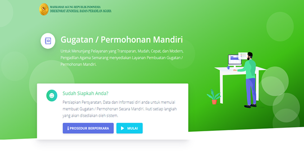 Aplikasi gugatan mandiri