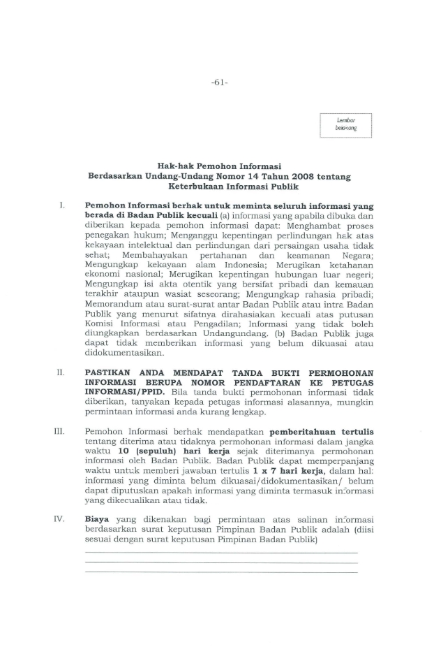Hak Pemohon Informasi Berdasarkan Undang Undang Nomor 14 Tahun 2008 tentang Keterbukaan Informasi Publik 001