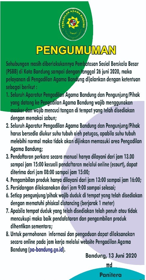 Pengumuman 13062020