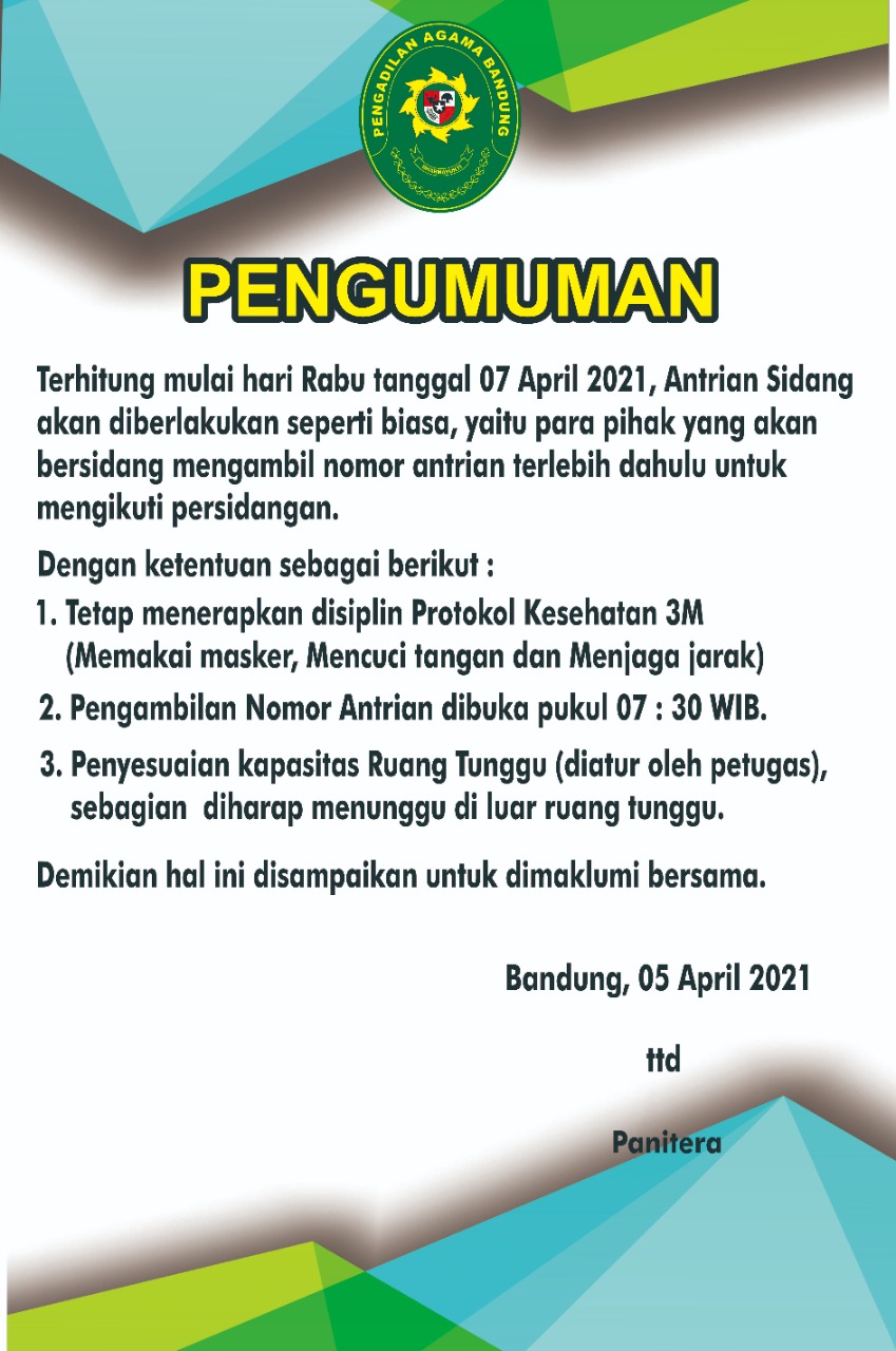 Pengumuman Antrian Baru