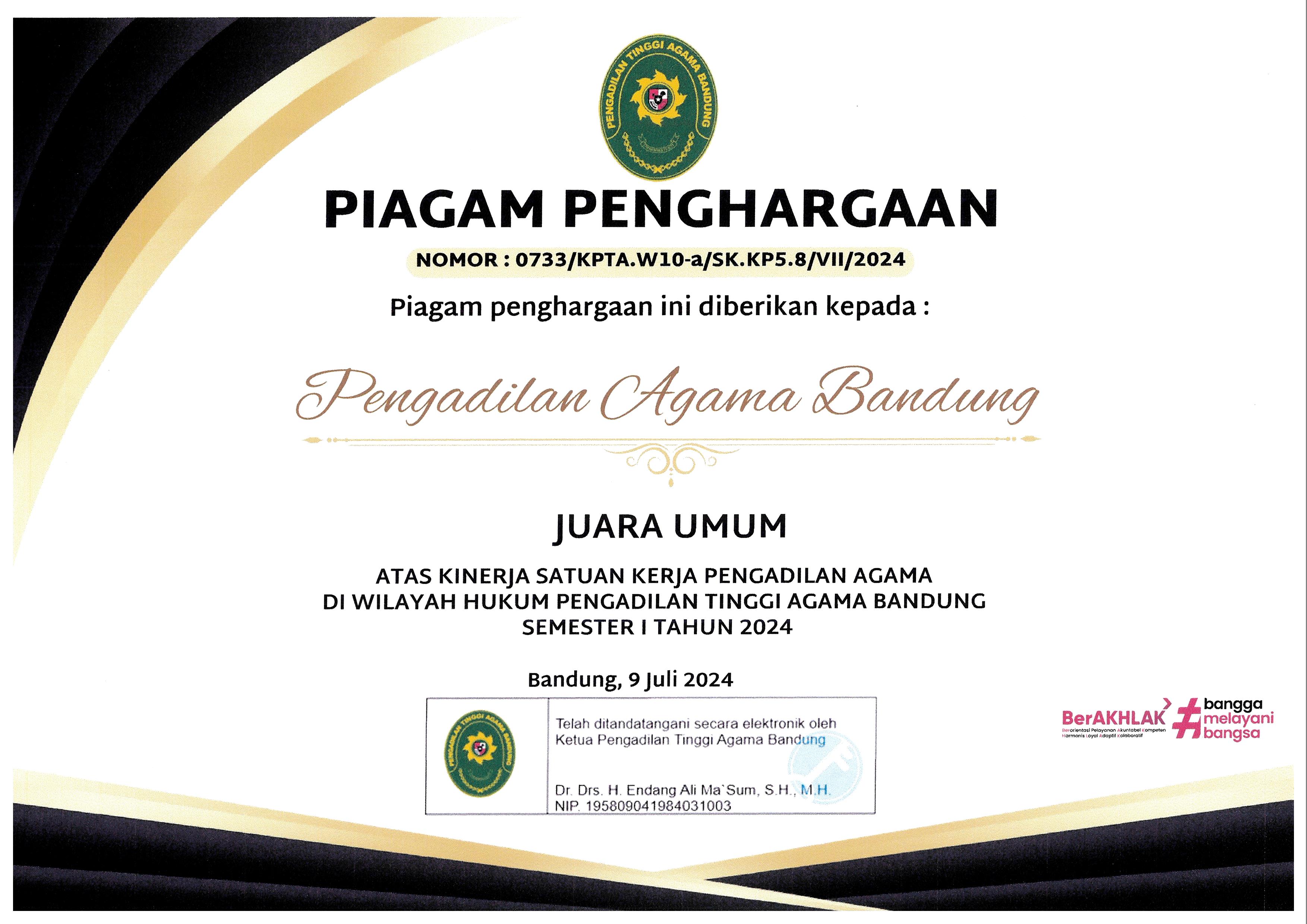 20240709 PTABadg JUARA UMUM Kinerja satker