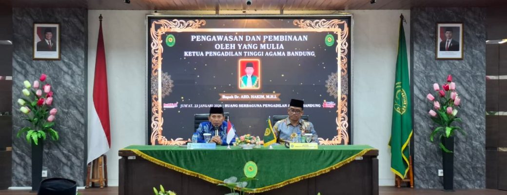 Ketua Pengadilan Tinggi Agama Bandung Lakukan Pembinaan dan Pengawasan di Pengadilan Agama Bandung, Tekankan Integritas dan Kualitas Pelayanan