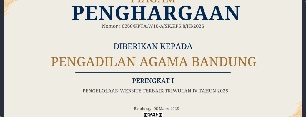 Borong Enam Penghargaan, Pengadilan Agama Bandung Tutup Triwulan IV 2025 dengan Prestasi Gemilang
